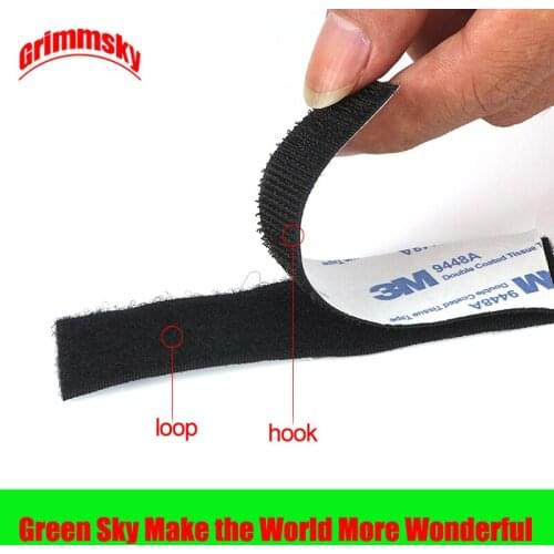 100CM/Pairs 16/20/25/30/38/50/100MM Magic Velcro Tape with Glue for DIY