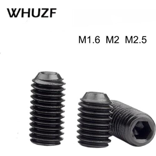 M1.6 M2 M2.5 DIN916 Grade 12.9 high tensile alloy steel Headless hex socket cup point set grub screw