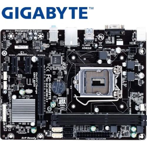 GIGABYTE GA-H81M-S1 Desktop Motherboard H81 Socket LGA 1150 i3 i5 i7 DDR3 16G Micro-ATX UEFI BIOS Original Used Mainboard