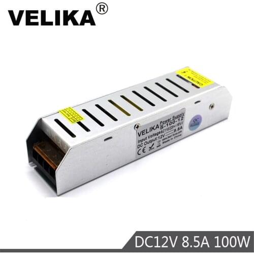 Mini Size Power Supply DC12V 8.5A 100W Led Lighting Driver Transformer AC100-240V to dc 12v SMPS for Led Strip Light Lamp CCTV