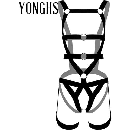Mens Sexy Body Shoulder Chest Elastic Harness Belt For Pole Dance Party Nightclub Double Shoulder Straps Leotard with Leg Ring