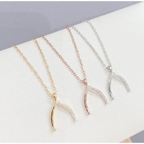 BOTU 2021 New Fashion Geometric Herringbone Pendant Necklace Style Fashionable Elegant Light Luxury Jewelry Gifts for Womens