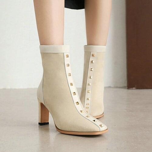 New Winter Martin Boot Joker Square Head Female Ankle Boot botas for women winter boots women womens boots women shoes