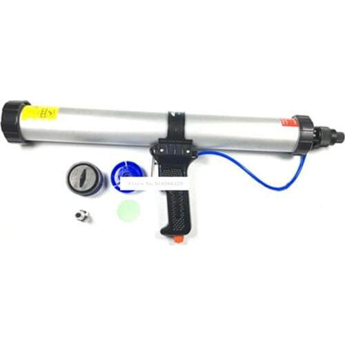 New Arrival 600ML Sausage Type Pneumatic Glue Gun For 600ml Sausage Sealant Use+9 Mouth+1 Push Film+1 Respiratory Piece+1 Piston