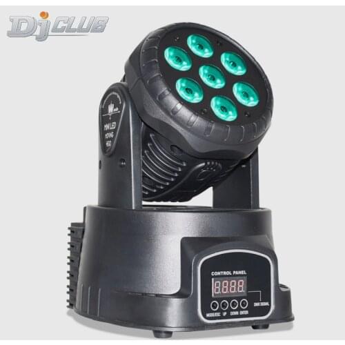 Moving Head Mini Wash 7X12W Home Party Disco Light For Dj