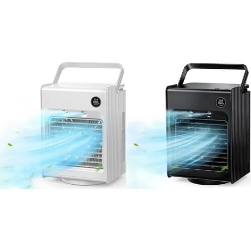 Portable Air Conditioner Fan, 3 Speeds Personal Air Cooler Desk Fan Mini Evaporative Cooler Fan with Handle