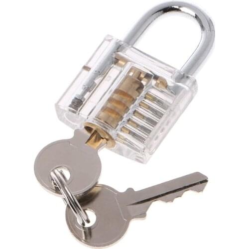 50mm/2\" Transparent Cutaway Locks Inside View Practice Padlock Visible View Lock Training Skill Locks Keyed Padlock Locksmith