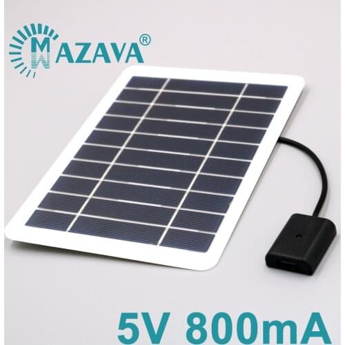 5V 800mA 4Watts Battery USB Powerbank Solar Cell Charger Mobile Phone Waterproof Solar Panel Charge Power Bank for Phone