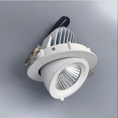 360 degrees Rotate LED Downlight COB Ceiling Spot Light 10W 12W Dimmable COB LED Lights Warm White Indoor Lighting