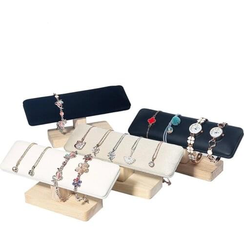 Jewelry Hand Jewelry Display Stand Solid Wood Watch Display Holder Single Layer Bracelet Holder Hair Tie Rope Ornament Holder