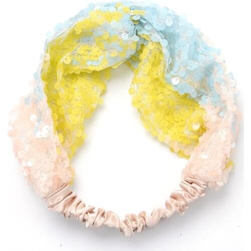 1pcs fashion mermaid sequins hair band ladies double-sided sequins adult children creative hair accessories