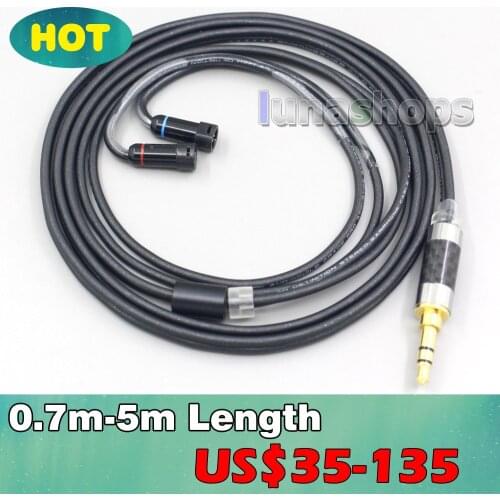 2.5mm 4.4mm XLR 3.5mm Black 99% Pure PCOCC Earphone Cable For Sennheiser IE8 IE8i IE80 IE80s Metal Pin LN007096
