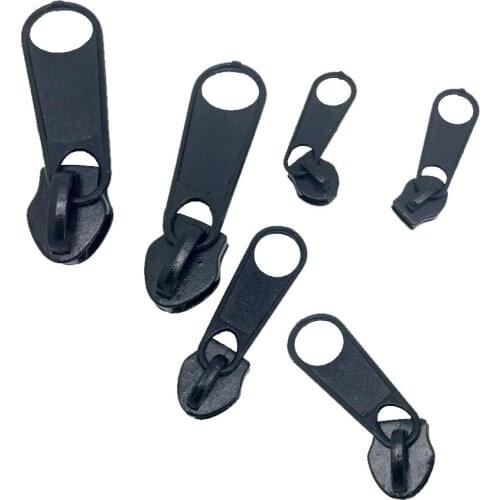 6 Pieces / Set Replacement Zipper Tags Zip for Clothes Or Bag