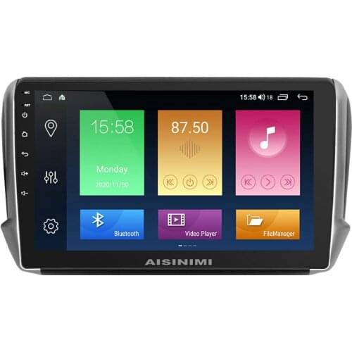 AISINIMI Android 10 Car Dvd Player navigation For PEUGEOT 208 2008 2018 Car Audio Gps Multimedia Stereo Monitor