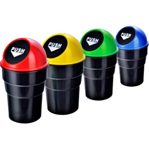 Car Mini Garbage Can Auto Creative Trash Can Vehicle Dust Holder Bin Box 5 Colors
