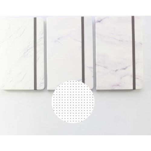 Domikee New creative Marble design hardcover office school composition book notebooks with dotted inner papers stationery A5