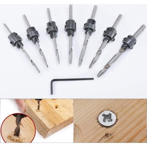 Wood Screw Drills Woodworking-Tools Bits Drill-Bit-Set Countersink Perforator Herramientas-Drill Furadeira