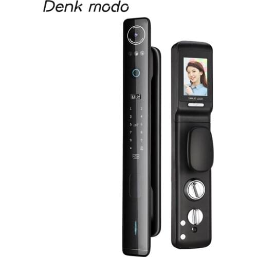 Denk modo Smart Face Recognition Lock Wifi Electronic Biometric Fingerprint Door Lock With Smart Card / Password / Key Unlock
