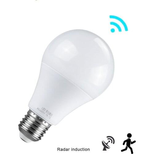 E27 Lampe LED Night Light Lamp With Motion Sensor Luminaria Radar Sensor Induction Bulb Stair Hallway Toilet Motion Sensor Light