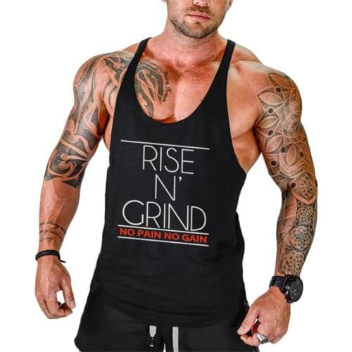 Fitness!2021 Summer Style Cotton Y Back Gyms Tank Top Men Sleeveless Tops Bodybuilding Clothing Sportwear Stringer Shirts