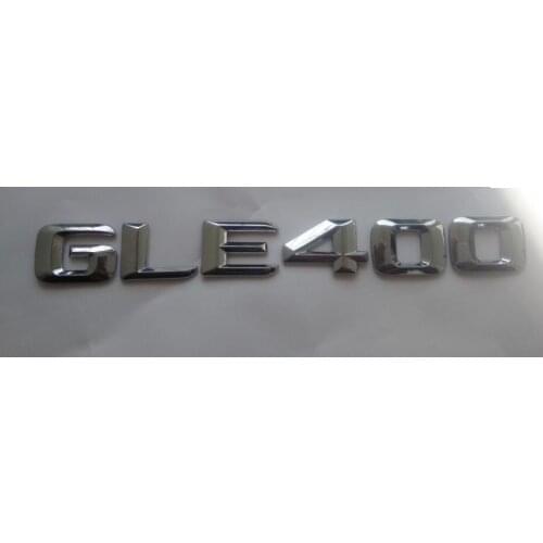 Chrome 3D ABS Plastic Car Trunk Rear Letters Words Badge Emblem Decal Sticker for Mercedes Benz GLE Class GLE400