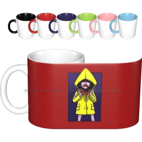 Small Girl Ceramic Mugs Coffee Cups Milk Tea Mug Girls Little Face Sleeve Popular Flowers Sister Creative Trending Vintage Gift