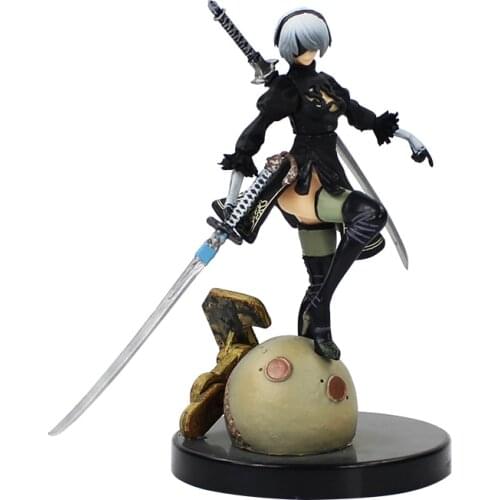 14cm NieR Automata Figure Toy YoRHa 2B No. 2 Type B With Sword Collectible Model Doll
