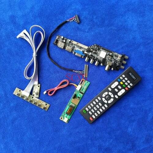 LCD matrix drive board KIT 1024*600 HDMI-compatible USB VGA Fit CLAA102NA01CW/CLAA102NA32CW 1CCFL DVB Signal Digital LVDS 30 Pin