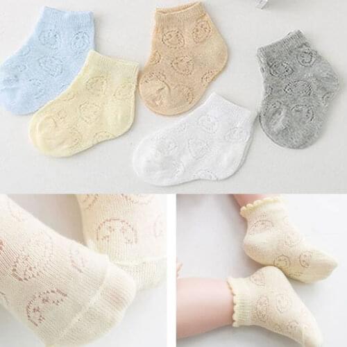 Socks Animal Print Summer Spring Autumn Cotton Mesh 5pair Pack Sock Baby Children Unisex No-show Combed 65(%) Toddler ankle sock