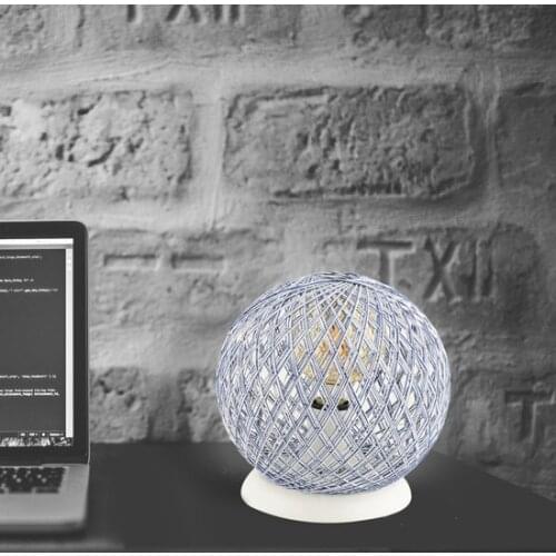 New Blue Lampshade White Lampshade