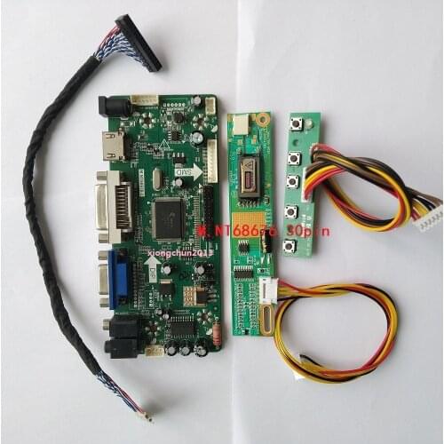 For 30pin 15.4" CLAA154WA01AQ 1280X800 Panel Screen Display 1 lamps controller board card LCD LED HDMI DVI VGA Aduio