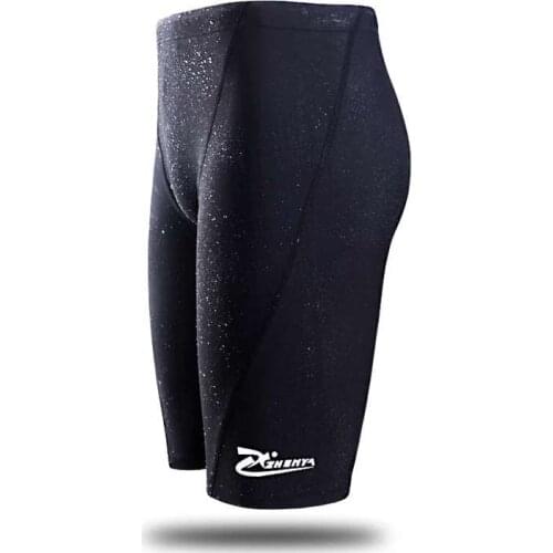 Professional Men Swimming Trunks Competitive Polyester Shark Skin Elastic Swimwear Solid Sexy Swimsuit Swim waterproof Pants