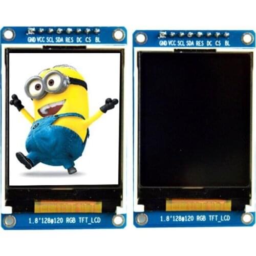 1.8" inch Full Color 128*160 SPI Full Color TFT LCD Display Module ST7735S 3.3V Replace OLED Power Supply for Arduino DIY KIT