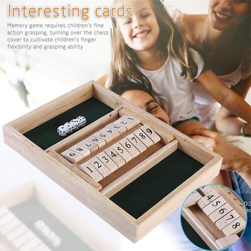 Portable Shut The Box Game Durable Strategy Board Game Digital Game Cultivate Logical Thinking Skills For Children