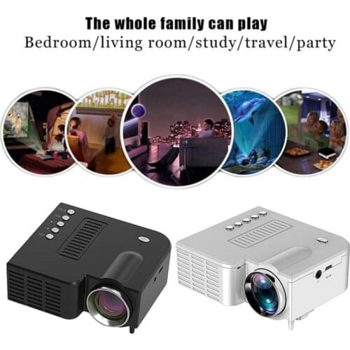 UC28C 20000 Hours 16.7M Portable Mini Projector Led Lamp Home Theater Cinema Smartphones Connect Hd Video Projector Beamer