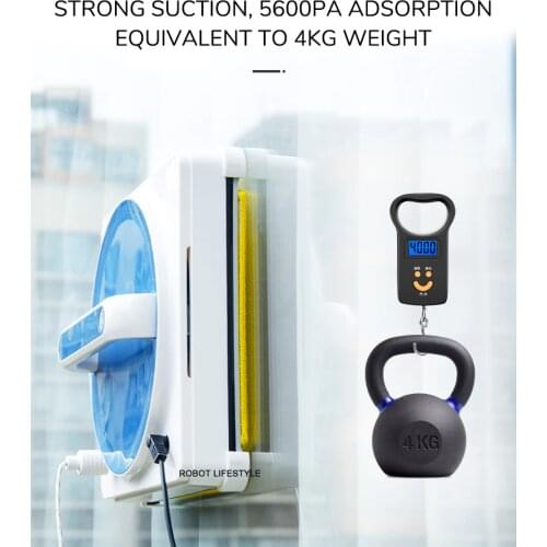 APP Control White Blue Robot Window Cleaner High Suction Anti-Falling Best Robot Vacuum Cleaner for frame/frameless window