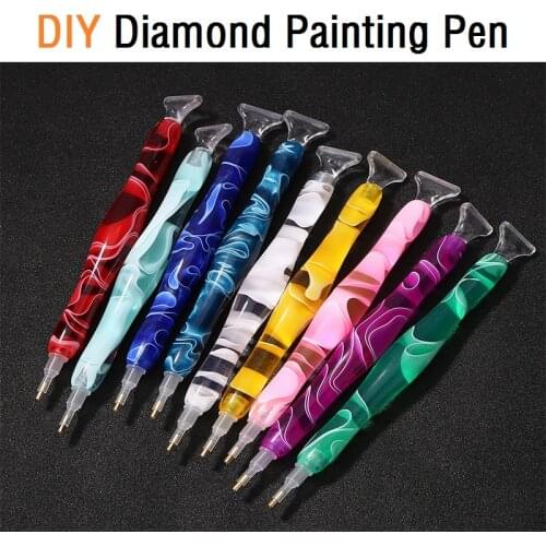 5D Resin DIY Diamond Painting Pen Tool Rhinestones Pictures Handmade Point Drill Pen Cross Stitch Embroidery Sewing Accessories