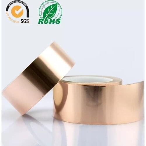 Free Shipping 30m*0.06mm Single Electric Conduct Self-adhesive Copper Foil Tape for Magnetic Radiation Electromagnetic Wave