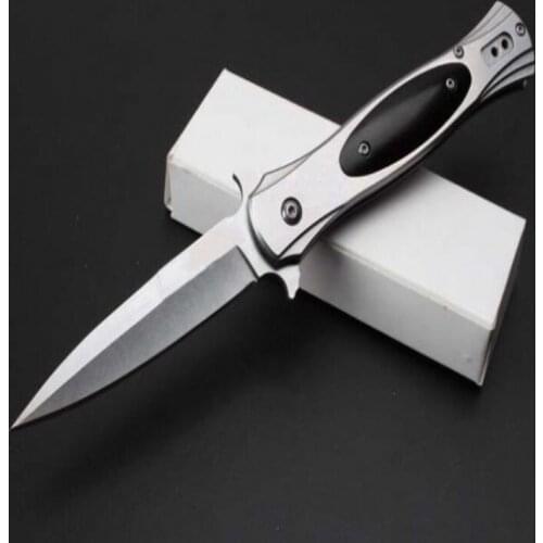 Folding Knife Stone Wash 8Cr14Mov Balde Stainless Steel+Ebony Handle Pocket Survival Kitchen Camp Hunt Utility Outdoor EDC Tool