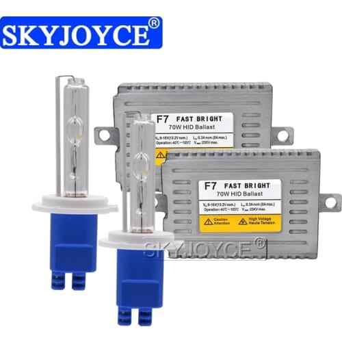 SKYJOYCE DLT F7 Fast Bright Ballast Xenon 70W HID Kit 4300K 6000K H7 H1 H11 HB3 HB4 D2H Xenon 70W HID Bulb 12V Car Headlight Kit