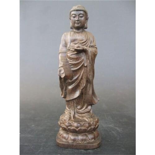 Elaborate Chinese Classical Wood Hand - carved Buddha statute