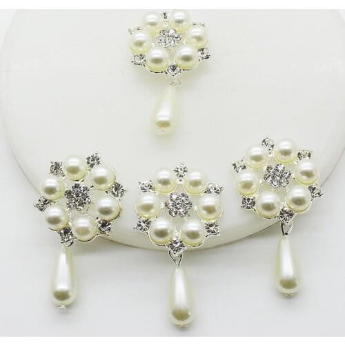 YWXINXI Gorgeous 5 pcs Shirt Collar Accessories Crystal Brooch buckle high-grade pearl Brooch fashion women jewelry Accessories