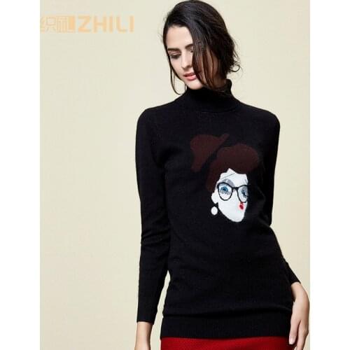 2017 female cashmere sweater turtleneck pullover cashmere basic shirt fashion slim sweater