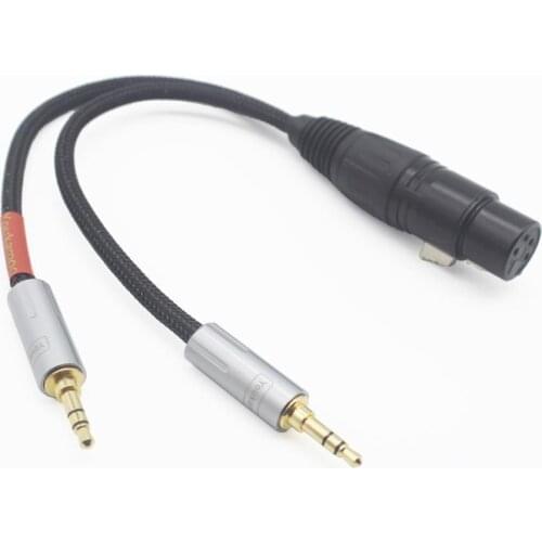 2 x 3.5mm to 4-pin XLR Female Balanced Headphone Audio 8 Core Silver Plated Adapter Cable 15CM for PHA-3 [ Both 3.5mm Balanced ]