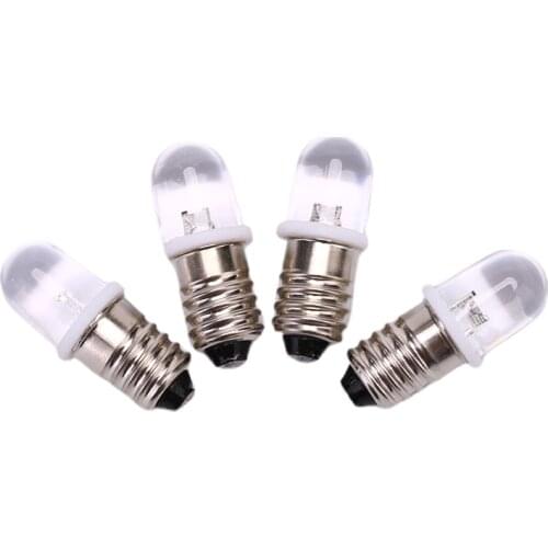 5 Pcs/lot E10 Led Bulb E10 DC 3V 4.5V Instrument Bulb E10 Indicator Bulb Old Fashioned Flashlight Bulb 2.8cm x 1cm