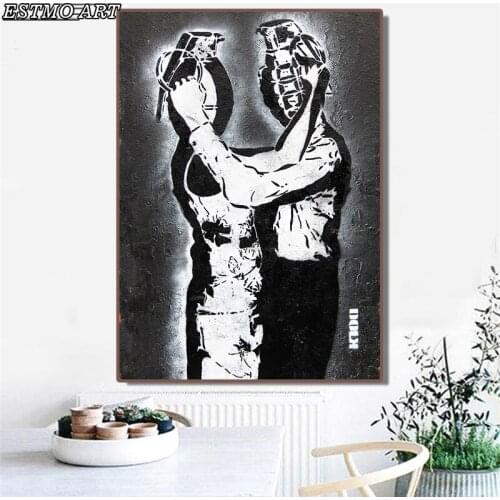 Abstract ART Posters Decorative Paintings Fall in love Kill each other Canvas Painting Home Decoration Wall Prints