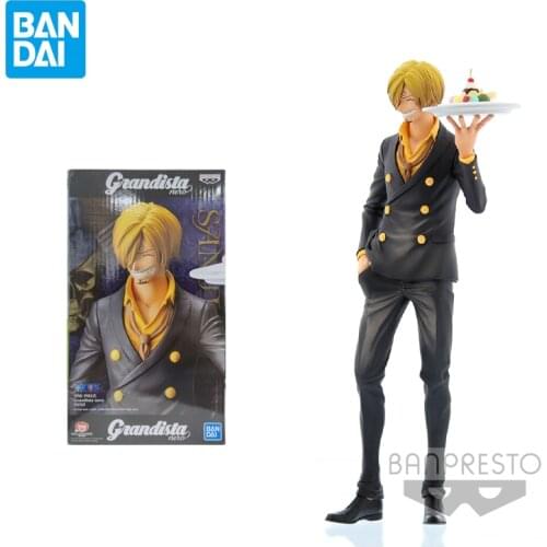 Bandai one piece figure GrandistaVinsmoke Sanji anime character model dessert time genuine boy toy