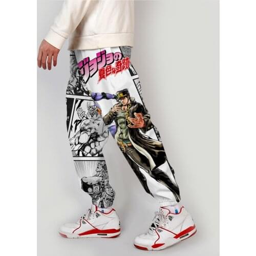 Jojo Bizarre Adventure Jogger Men Streetwear Spring Autumn Sweatpants Anime Casual Trackpants Men Harajuku Pants Fashion Loose