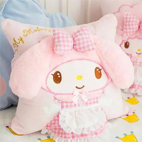 Cartton Stuffed Melody Twins Star Plush Cushion Soft Bed Throw Blankets Fluffy Warm Soft Toy Home Decoration Children Gifts Love