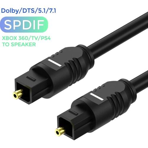 Digital Optical Audio Cable Toslink SPDIF Coaxial Cable for Xbox 360 PS4 TV DVD Amplifiers Blu-ray Player Soundbar Fiber Cable